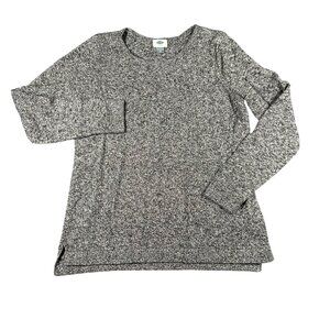 Old Navy Womens L Heather Gray Long Sleeve Round Neck Pullover Sweater Top